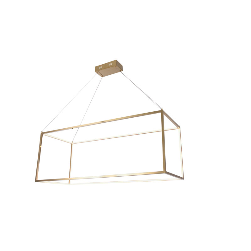 Luminaire suspendu moderne à cadre carré DEL