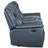 Stanwicke Blue Motion Reclining Loveseat With Console