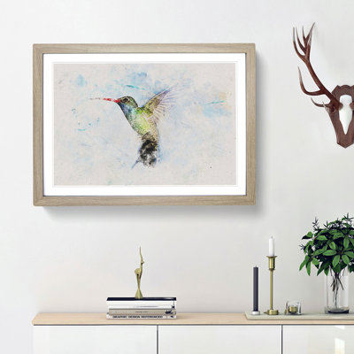 Hummingbird Paint Smudge - Framed Print