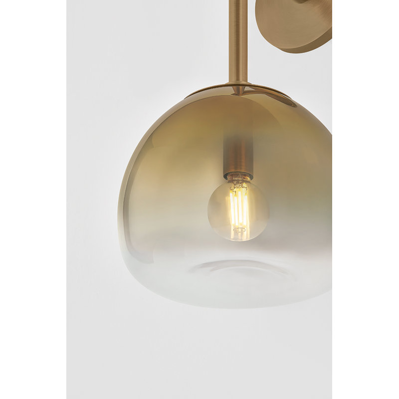 Troy Lighting August 7.75 inch wide 1 Light Wall Sconce in Patina Brass