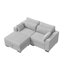 3-Piece L-Shaped Reversible Upholstery Sectional Sofa With A Movable Storage Ottoman, Corduroy Sofa Collection-99470643