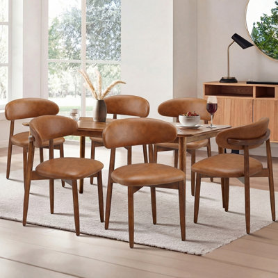 Chaise d'appoint rembourrée en bois massif