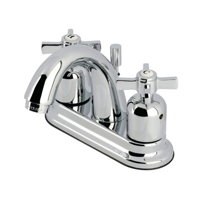 Robinet de salle de bain central à 4 poignées à 3 trous à fixation sur le comptoir à 3 trous Kingston