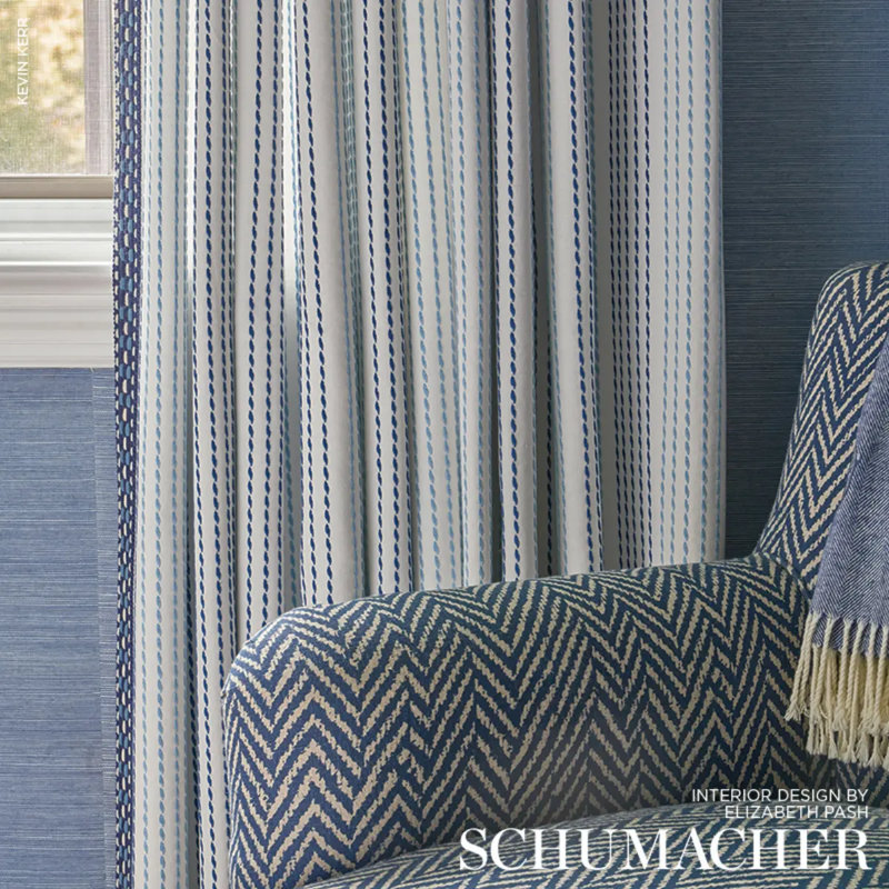 Running Stitch Fabric, Blues