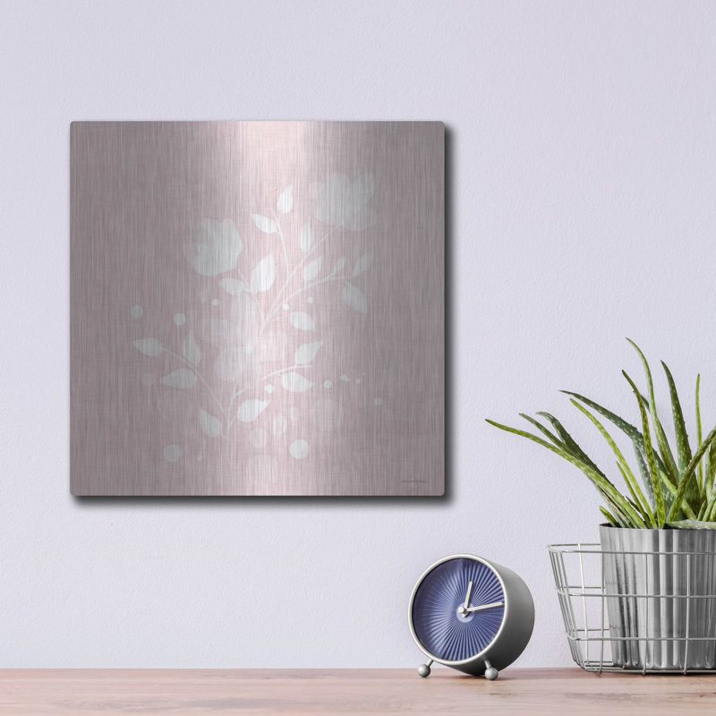 Art mural en métal «Pink Flower Bunch II» par Bluebird Barn, H 12 po x l 12 po