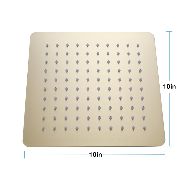 Rain Adjustable Shower Head 2.0 GPM GPM, Brushed Gold