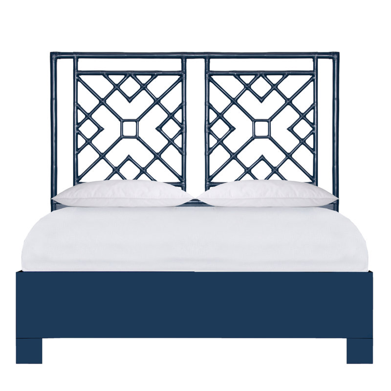 Lit standard Ananias, Grand, Bleu marine