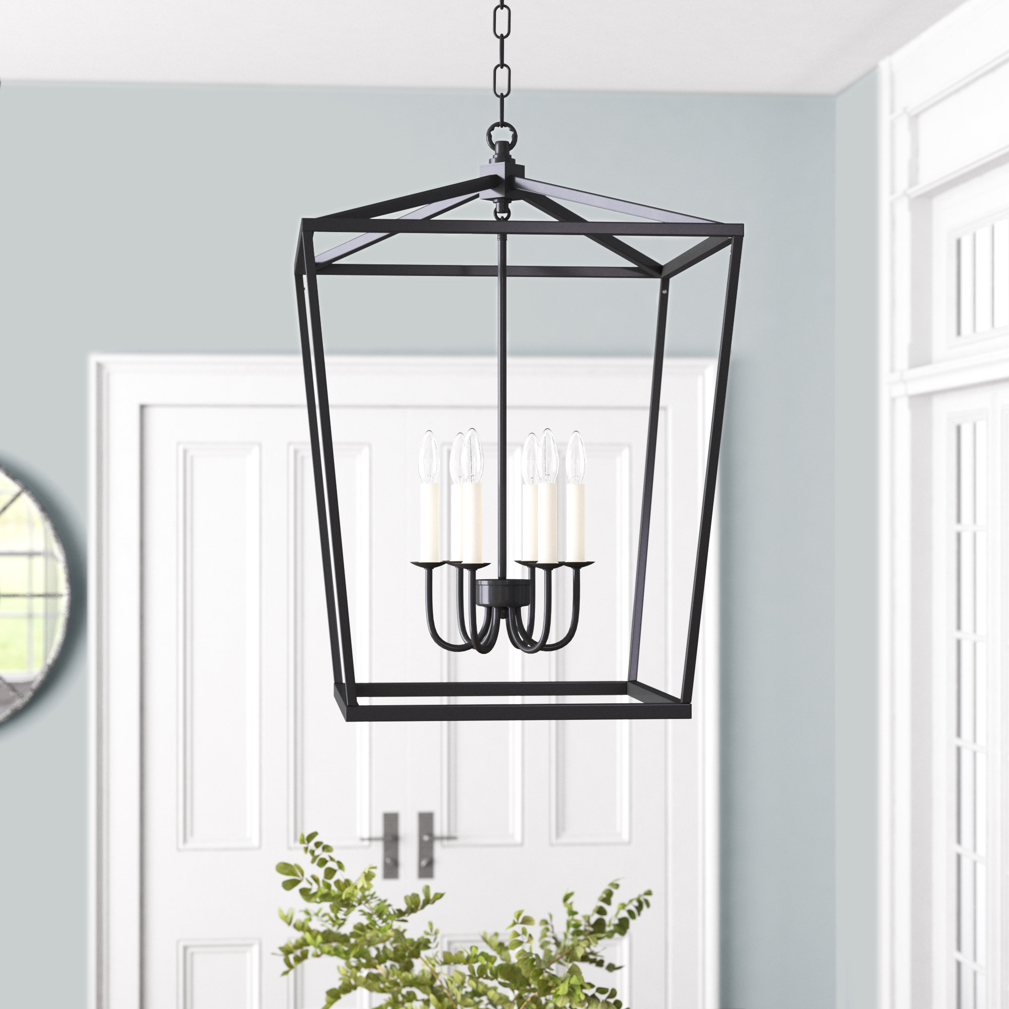 Laurel Foundry Modern Farmhouse Lustre géométrique à 6 lumières Myler ...