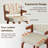 Mid-Century Modern Faux Leather Upholstered Dining Arm Chairs Set of 2, Wood Frame Side Chairs for Dining Room, Kitchen and Living Room-447999985-442372198