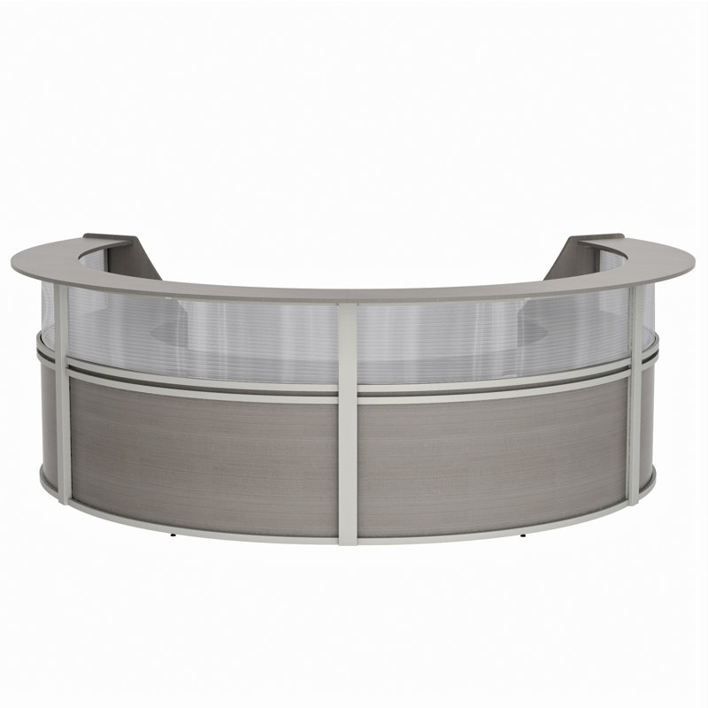 Pedraza U-Shaped Synthetic Laminate Reception Desk, Ash