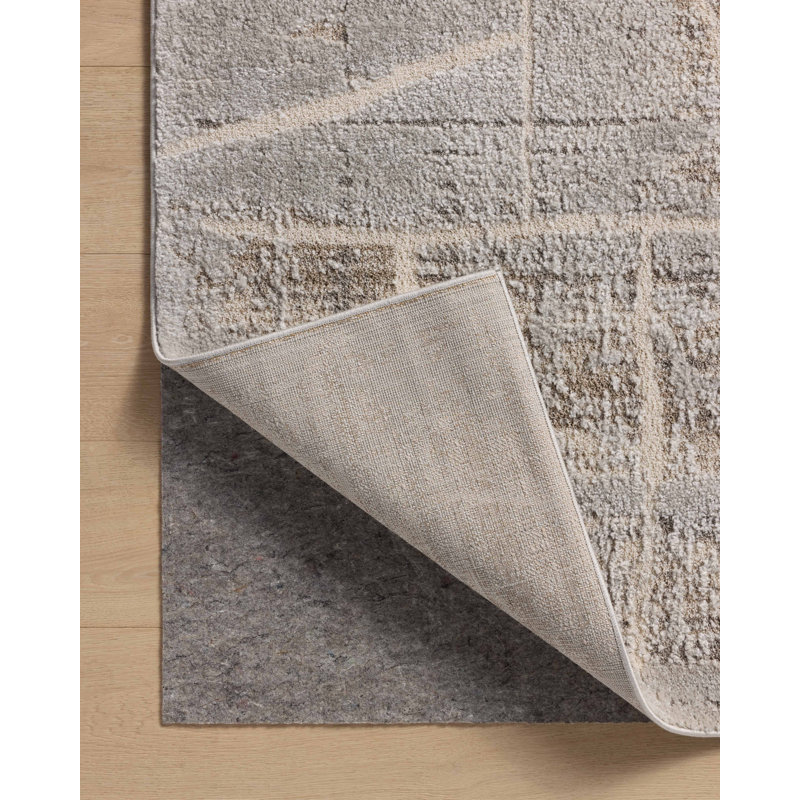 Amber Lewis Natural and Mist Abstract Rectangular Area Rug