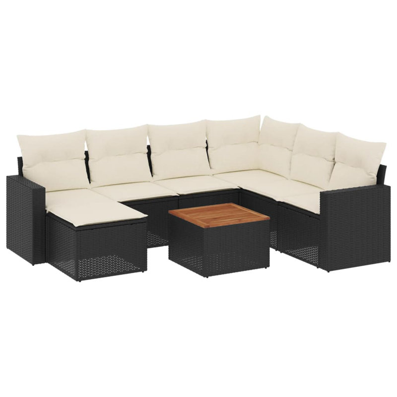Vidaxl Garden Sofa Set Black