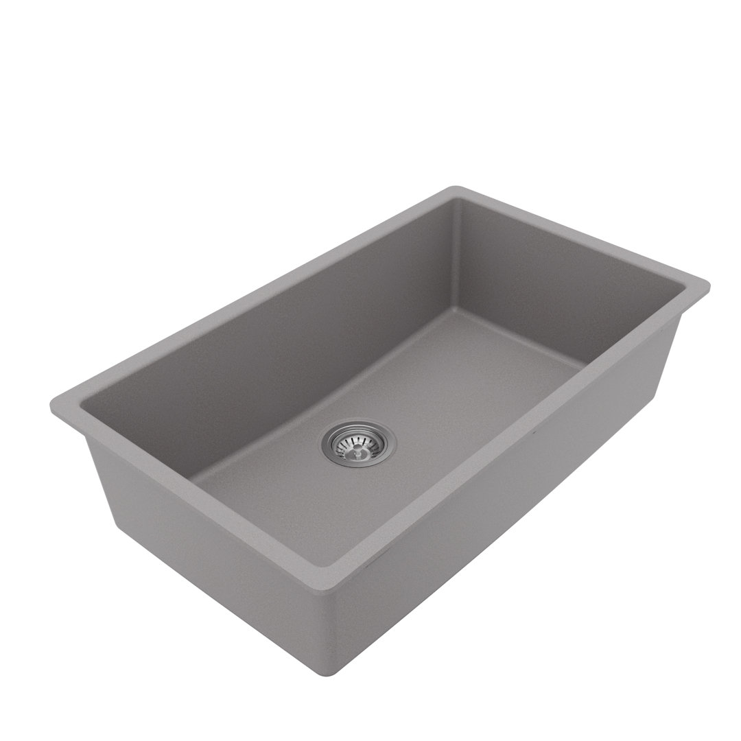 Karran Quartz 32-1/4'' X 19-1/4'' Large Single Bowl Undermount Kitchen Sink Kit Karran 