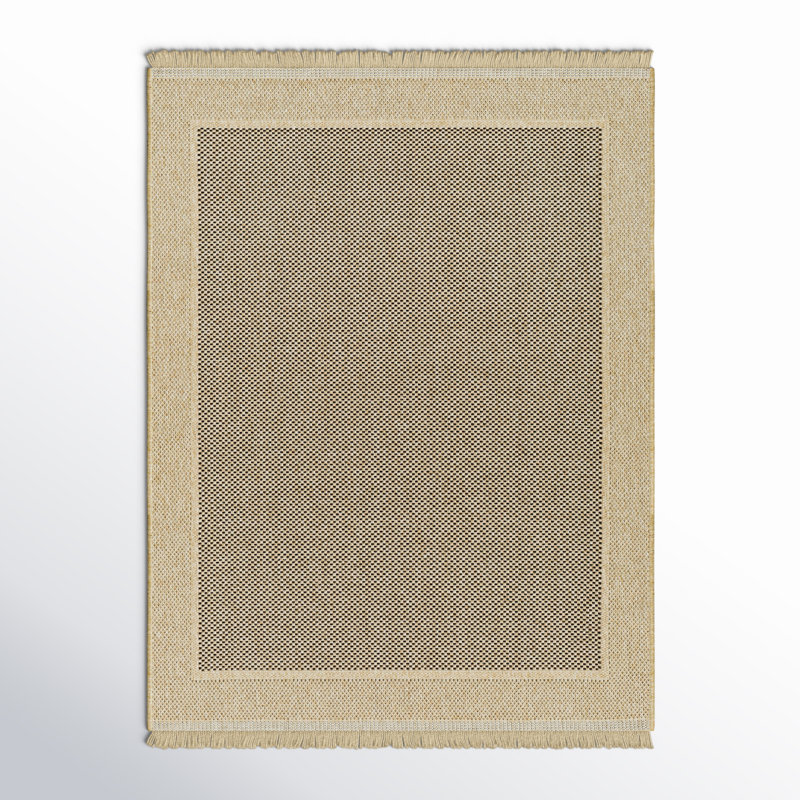 Adalina Machine Woven Polypropylene Area Rug in Brown/Tan, Rectangle 5'3" x 7'