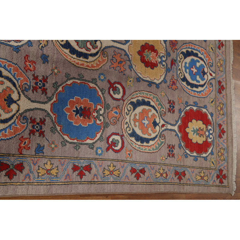Tapis brun fait à la main Kazak 7 x 10