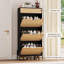 Rangement à chaussures autoportant, armoire de rangement Ratten Modern Flip Doors avec 2 tablettes réglables et tiroir