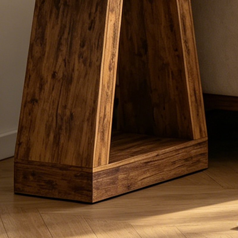 Console de ferme en bois à 2 niveaux avec rangement, entrée brun rustique et table arrière de canapé - Décoration polyvalente pour le couloir, le salon et le canapé derrière