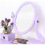 Fascinant meuble-lavabo en bois mauve avec tabouret, 3 tiroirs et table de miroir ajustable-809953154