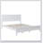 Modern White Solid Wood Platform Bed