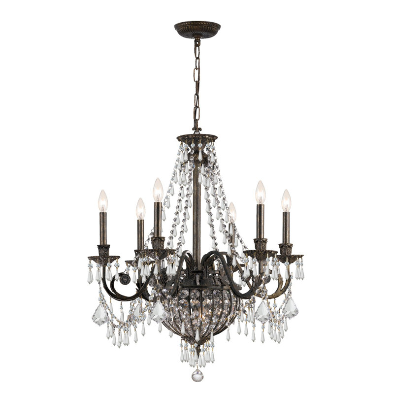 Lustre empire 6 lumières de style bougie Mooney