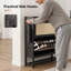 Narrow Flip-Down Shoe Cabinet, 9.4" Slim Entryway Storage