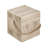 Carter Outdoor Wood Grain Square MGO Side Table with Braided Cord Accent