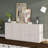 Alston 68" Mid-Century Modern Buffet Table in Alder White with Adjustable Shelves & Cable Management | Fluted Sideboard for Dining Room-369689012