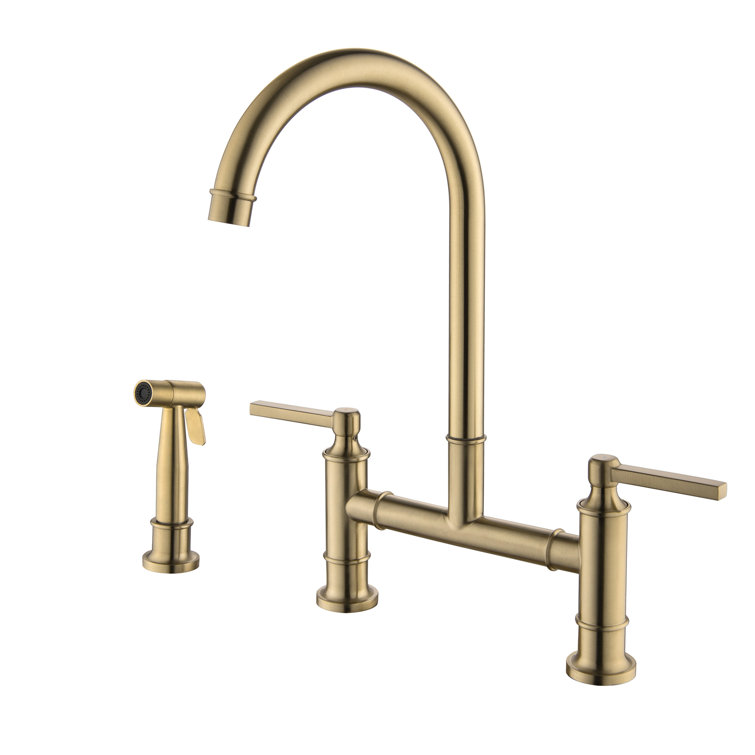 Bridge Faucet with Side Spray