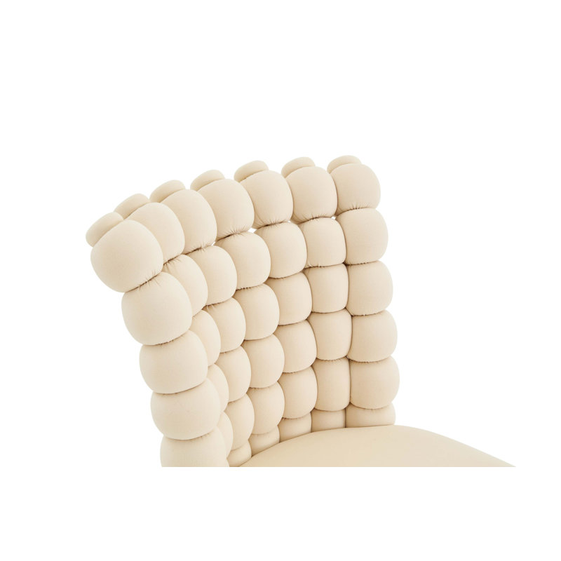 Chaise ergonomique en velours capitonné Bubble