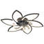 Ventilateur de plafond 30,7 po avec lumières, télécommande 3 températures de couleur, ventilateur à 6 vitesses