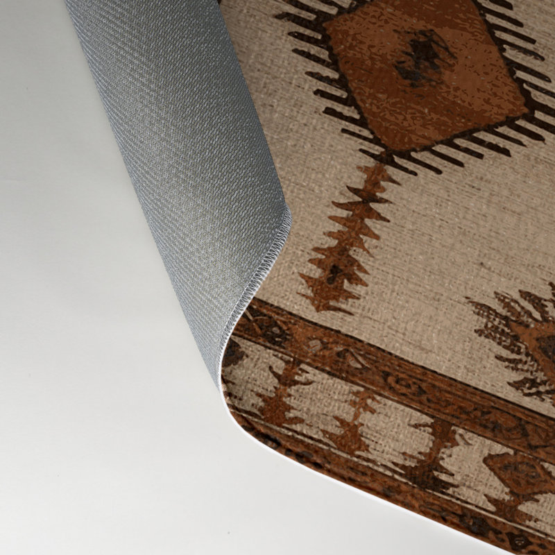 Tapis turc intérieur et extérieur brun, Rectangle 5 pi x 7 pi