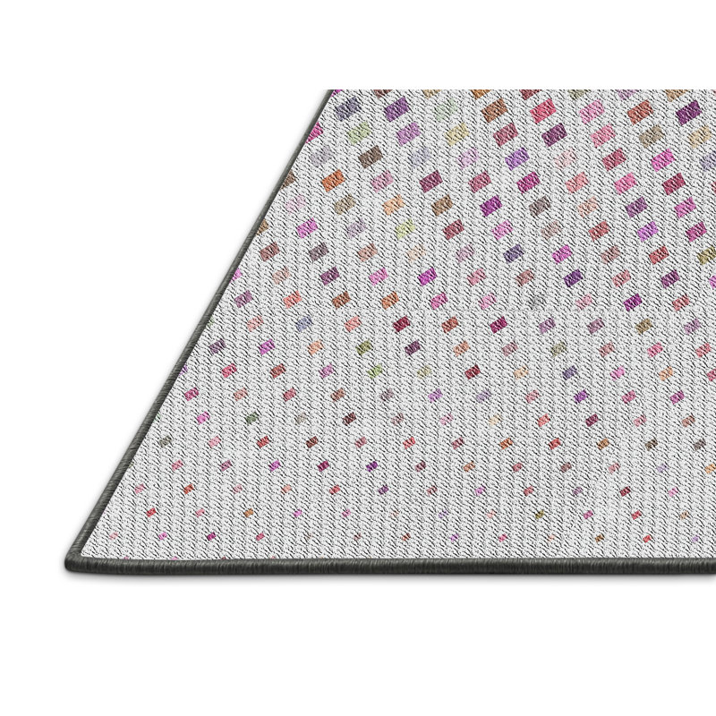 Tapis gris / mauve Power Loom, Rectangle 5 pi x 7 pi