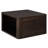 Square farmhouse coffee table in dark brown, 30.8", with 2-tier storage and half open storage compartment