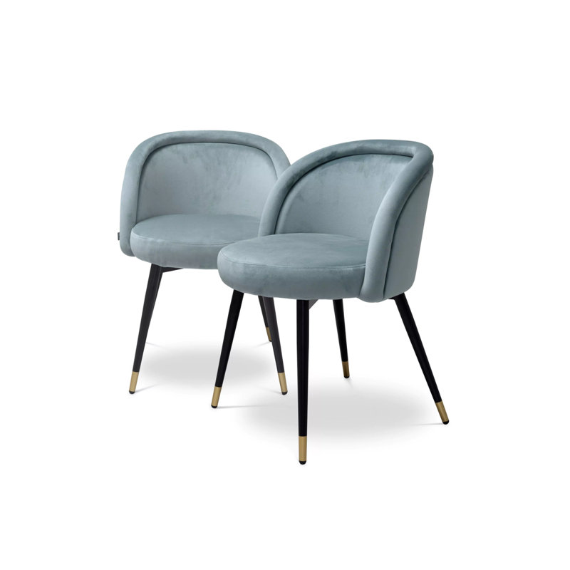 Chlo 19'' H Upholstered Side Chair, Blue