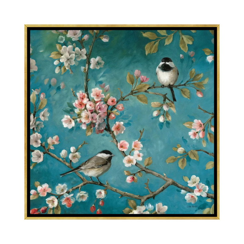 «Blossom I» par Lisa Audit - reproduction d'art, H 12 po x l 12 po x P 1,5 po, Toile avec cadre doré