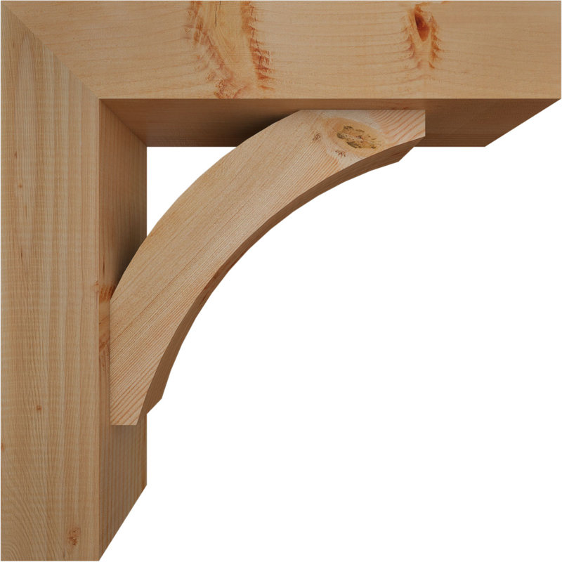 Thorton Block Bracket with Offset Brace, 20 x 20, 5 1/2"W Douglas Fir (Smooth)