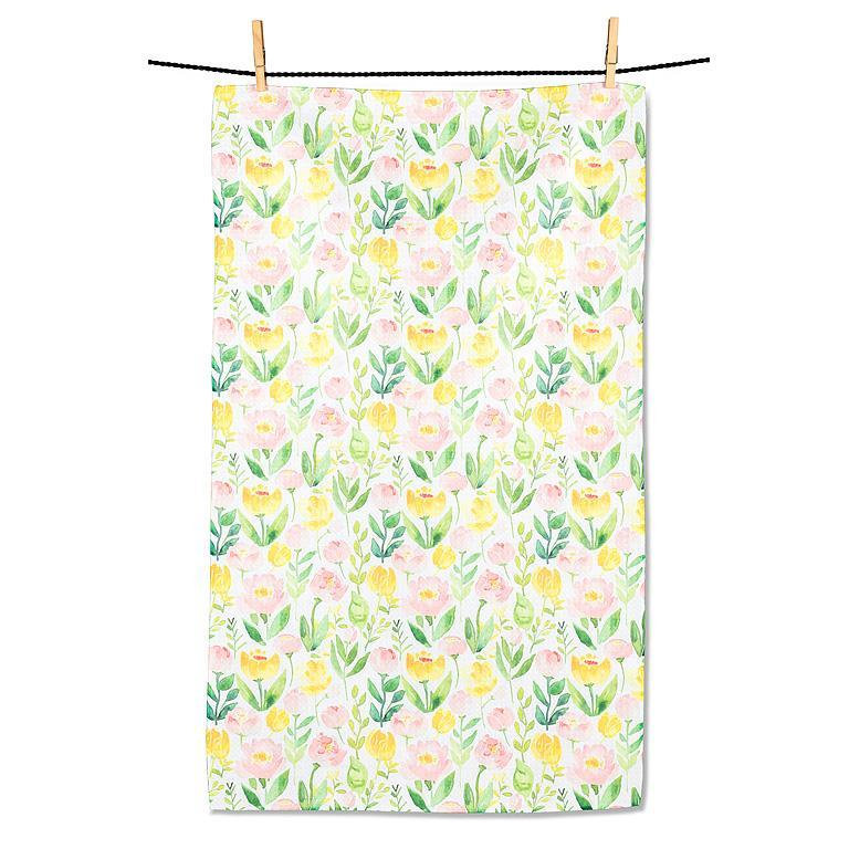 Floral Double Sided Tea Towel
