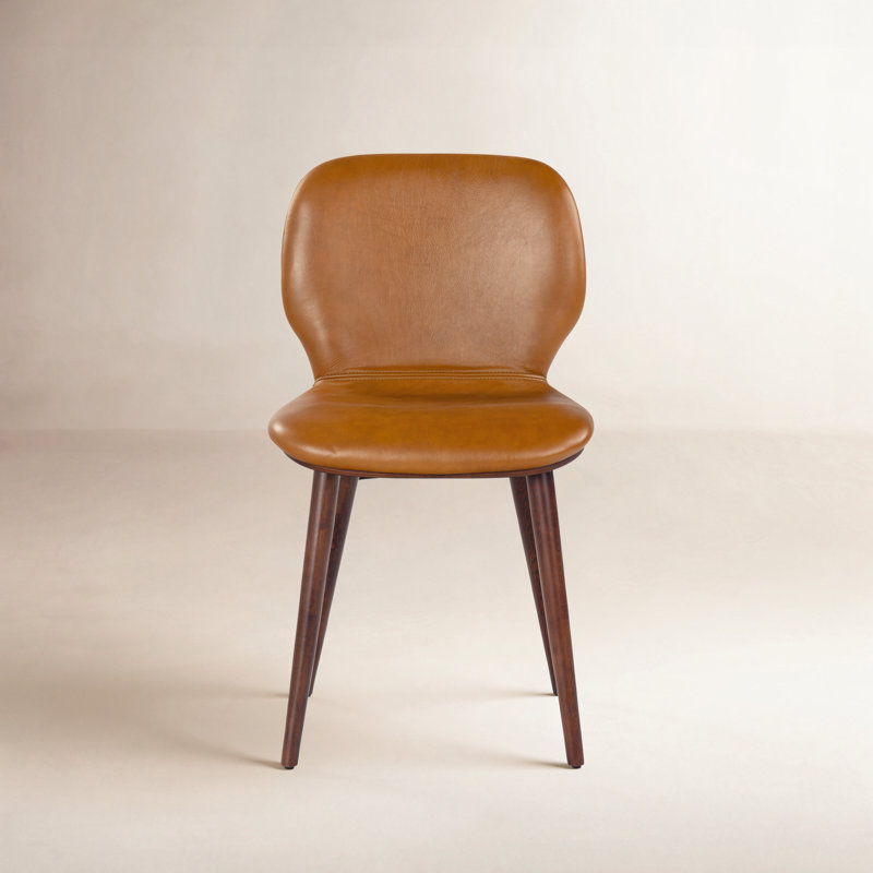 Chaise brune Vanya, Cuir brun