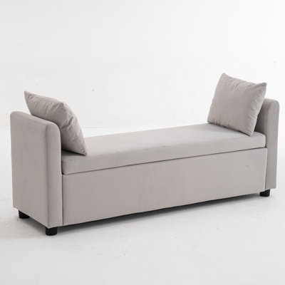 Shaneta 55" Upholstered Storage Ottoman Bench for King Size Bed