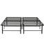 Cadre de lit en métal noir pour grand lit et offrant un excellent support pour le matelas, une base de rangement pour une utilisation durable, une pièce de chambre à coucher, une pièce élégante, aucun sommier requis