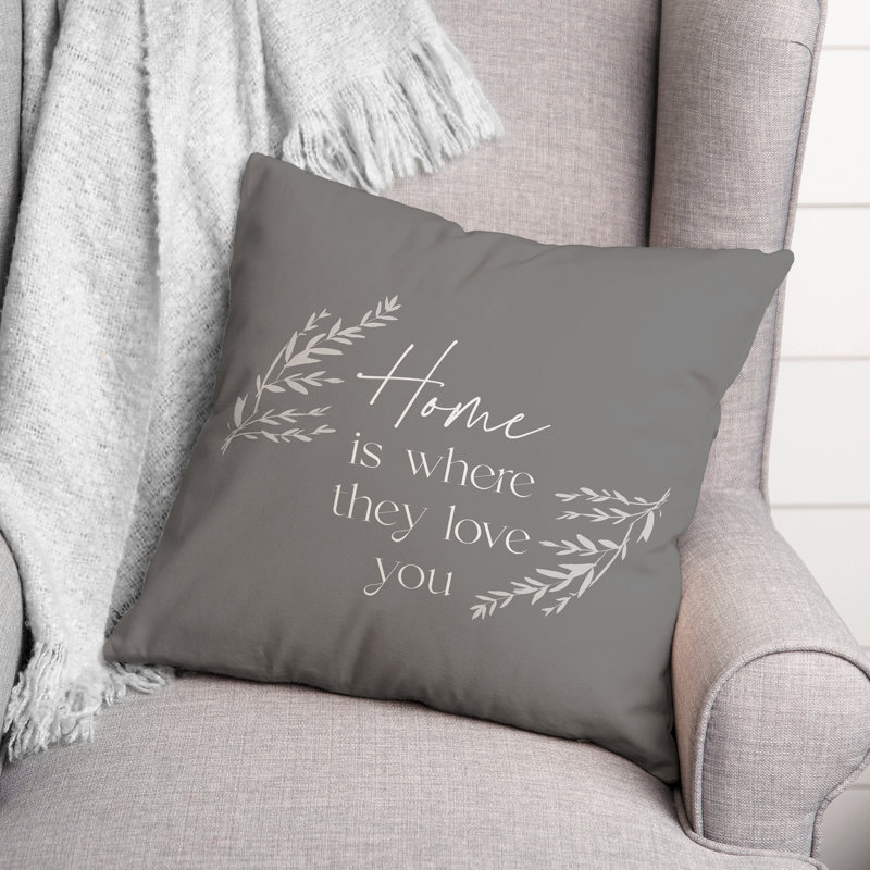 Coussin décoratif intérieur / extérieur en polyester , H 18 po x l 18 po, Gris
