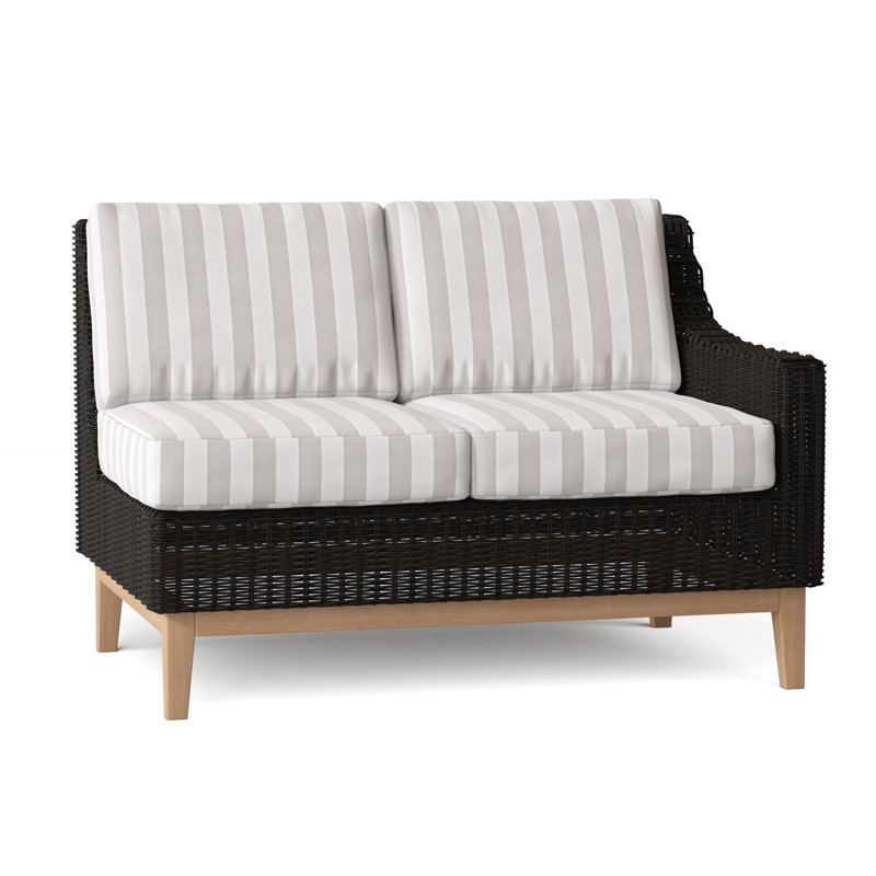 Frances Outdoor 2 - Seat Loveseat, Ash, Frances Black