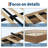 Modern Walnut Fluted Platform Bed Frame Full Size - Low Profile Wood Bed Base with Noise-Free Slats - No Box Spring Required