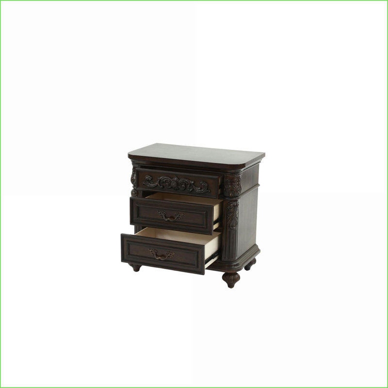 Table de chevet 2 tiroirs Traditional