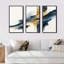 Stylish Spiral Abstract VI - 3 Piece Floater Frame Print on Canvas-87918892-87918893
