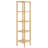 5-Tier Bathroom Standing Shelf, Rattan Shelf, Narrow Shelving Unit, Display Storage Rack Organizer, Freestanding Flower Plant Stand, Multifunctional Bamboo Shelf Ideal for Bathroom, Kitchen, Home, Natural