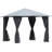 Soft Top Gazebo with Steel Frame and Mesh Curtain Sidewalls-98183925