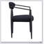 Ensemble de chaises de salle à manger de style Mid-Century moderne, dossier élégant avec pieds en métal noir pour plus de confort et de style