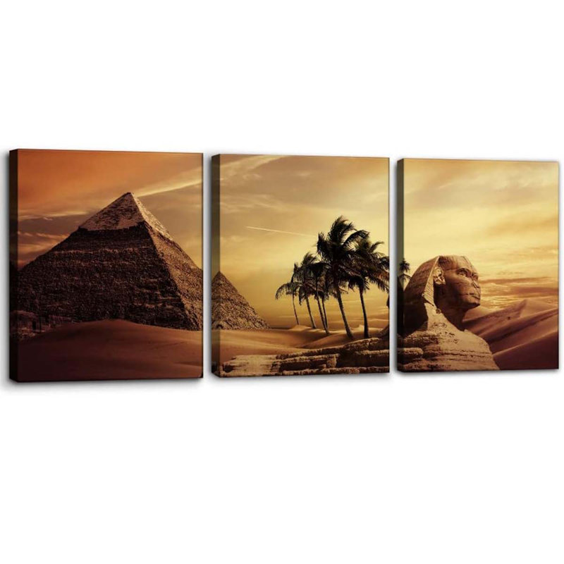 3 Piece Wrapped Canvas Print, 40 cm H x 90 cm W