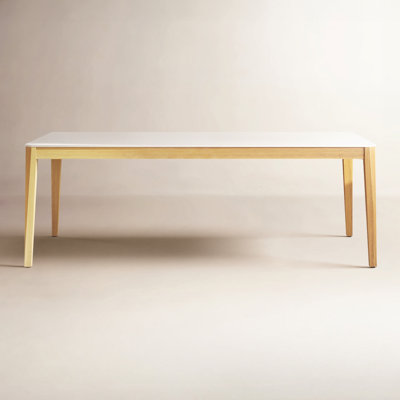 Alvine Rectangular with Solid Wood Base Dining Table